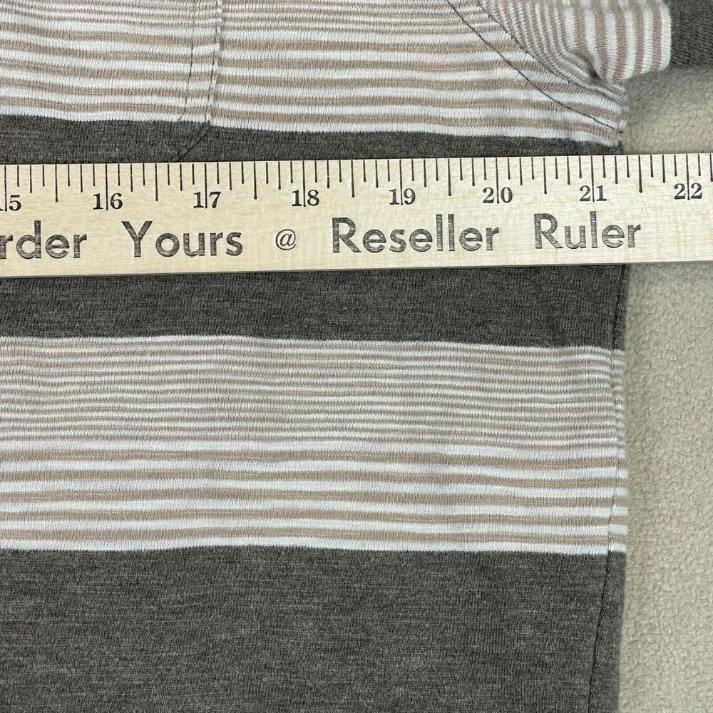 The North Face‎ Polo Shirt Adult Mens Large Brown/Cream Striped Outdoor Pocket
